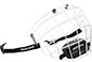 Bauer Profile II Facemask Griglia nero-bianco