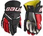Bauer M3 Supreme guanti Senior nero-rosso
