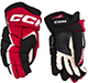 CCM Jetspeed FT680 guanti Junior nero-rosso-bianco