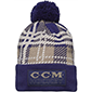 CCM berretto con pompon scacchi navy-oliva