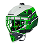 Maschera portiere Warrior Ritual F2 E verde-bianco